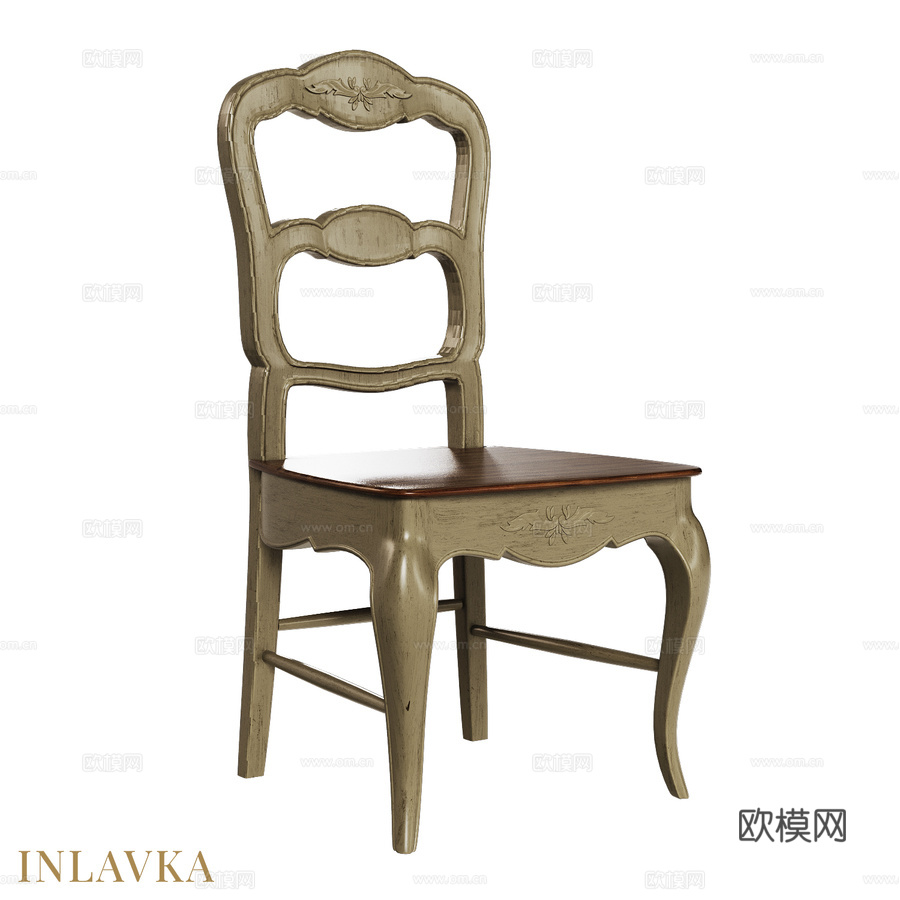 经典款木座OM椅3d模型下载