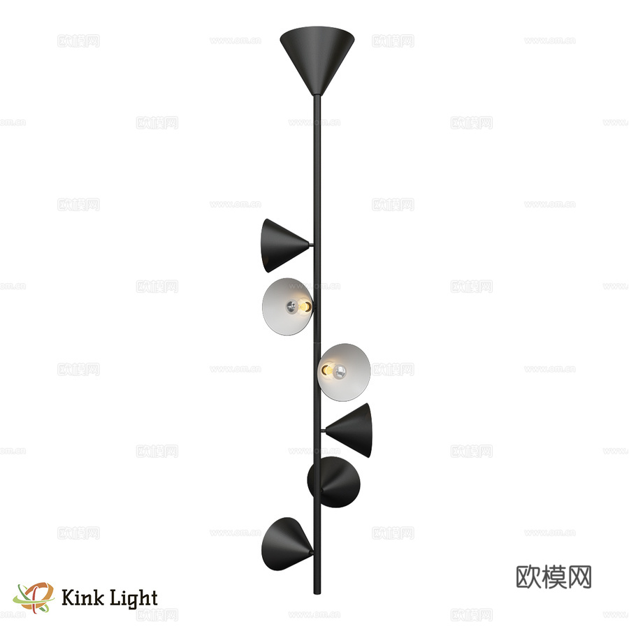 Rivi 黑色灯具 08480-6P,19 OM3d模型下载