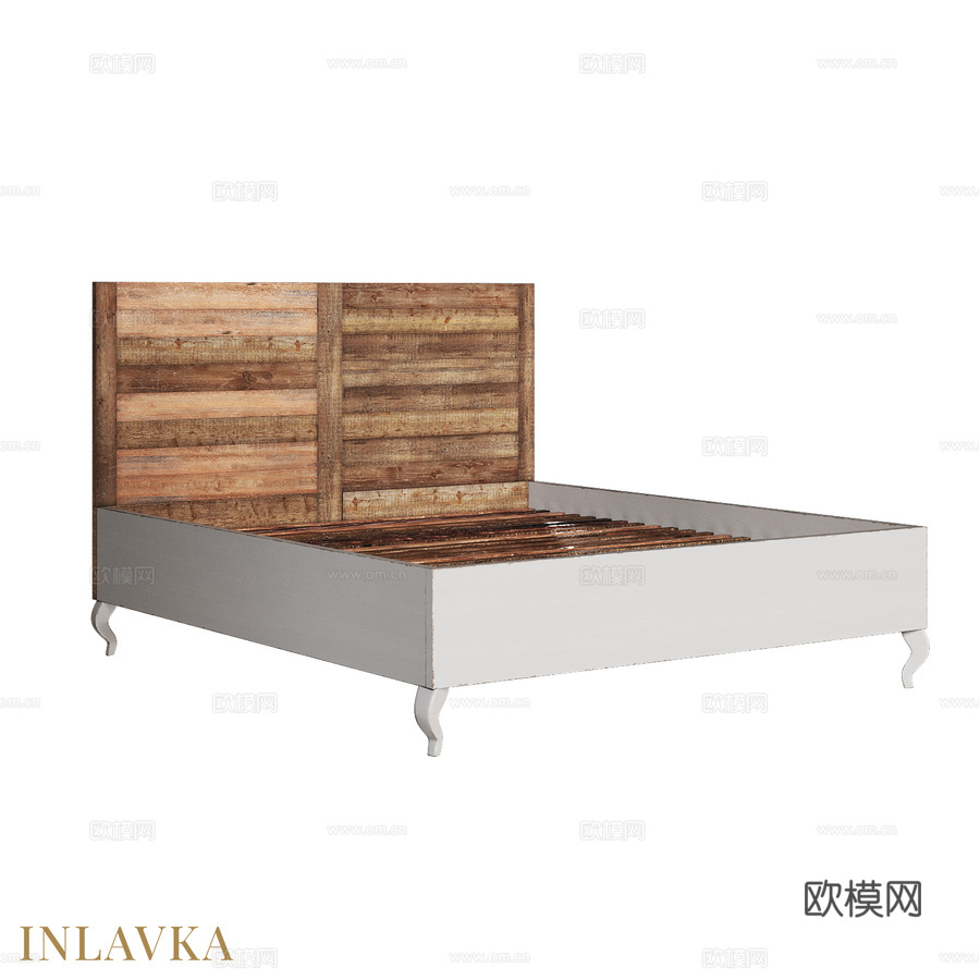 OM床180x200乡村风格款3d模型下载