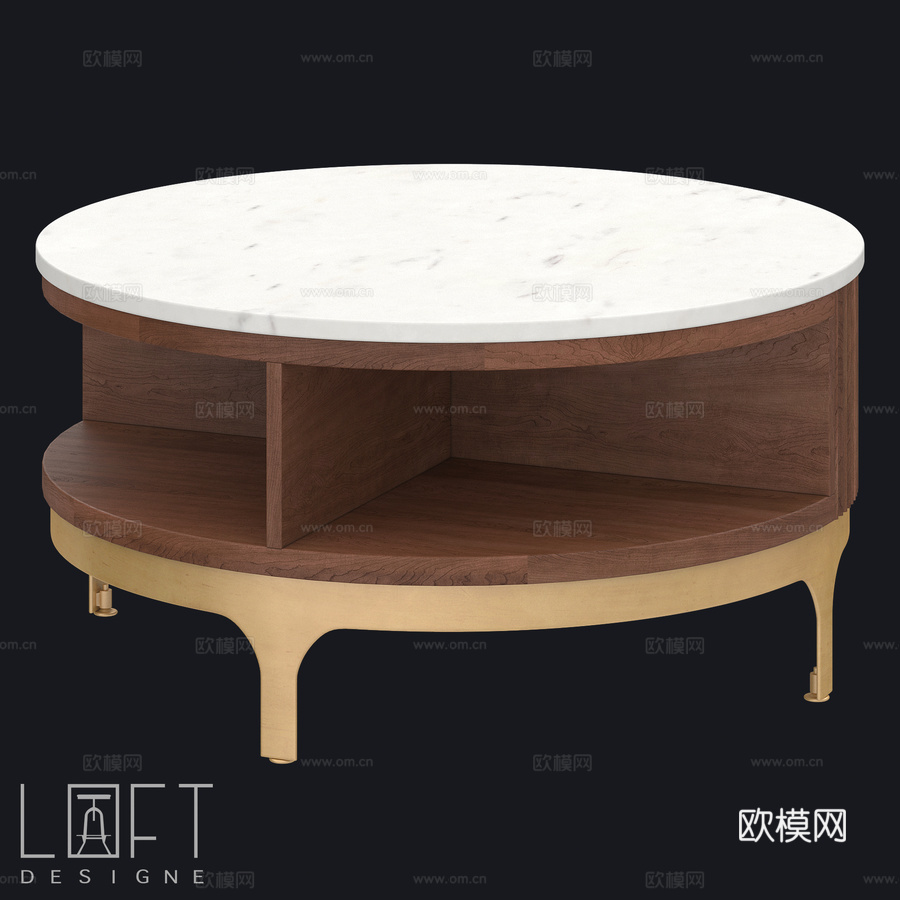 LoftDesigne 62037款咖啡桌3d模型下载