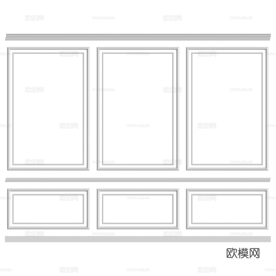 墙面装饰组合91号3d模型下载