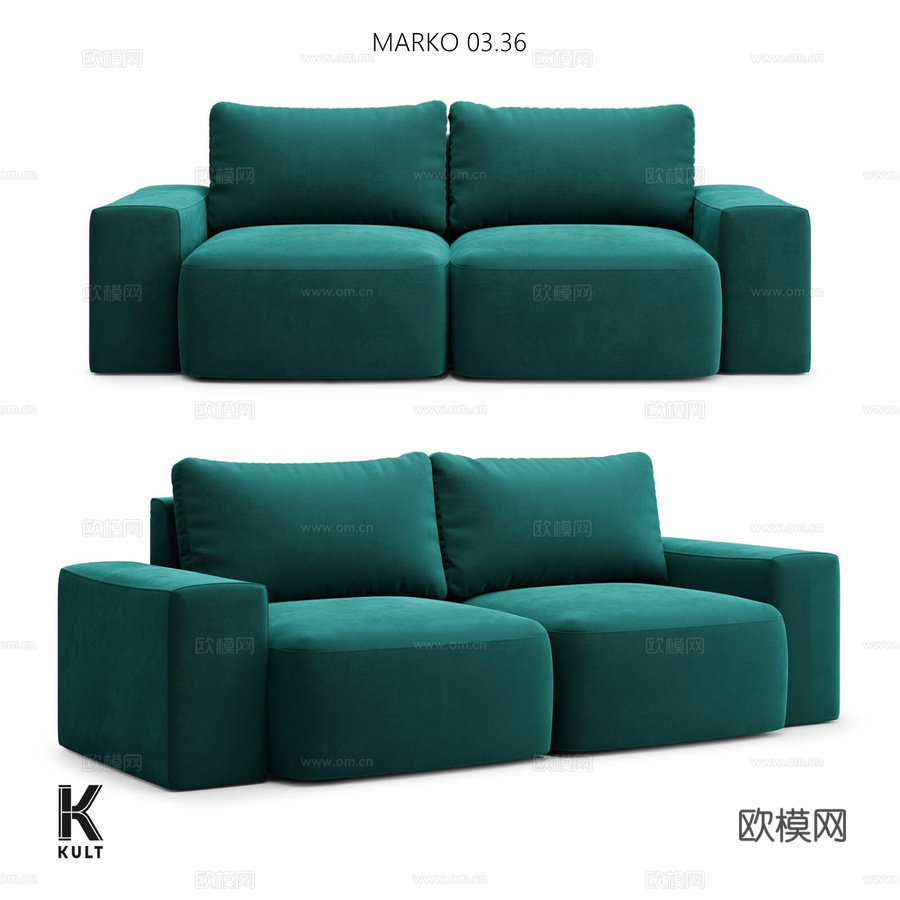 OM KULT-HOME沙发MARKO 03.32-03.33d模型下载