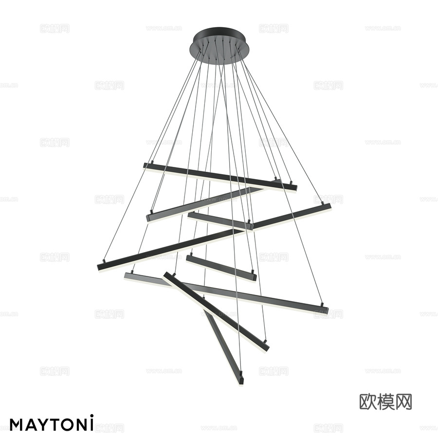 吊灯 Line MOD016PL-L96BK; MOD0163d模型下载