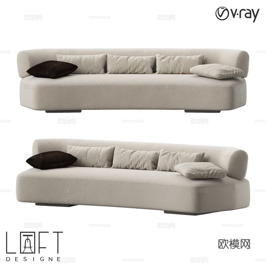 沙发LoftDesigne 38300型号3d模型下载