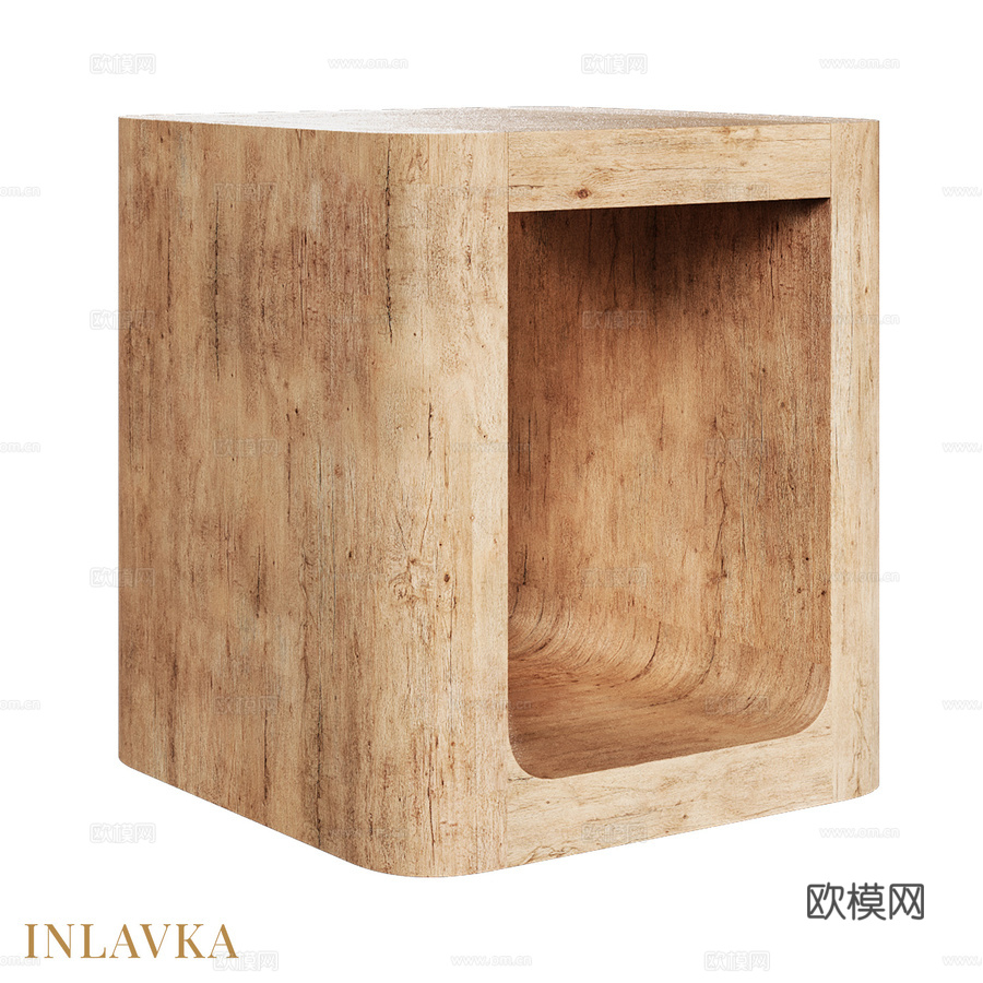 OM方形现代风格边几3d模型下载