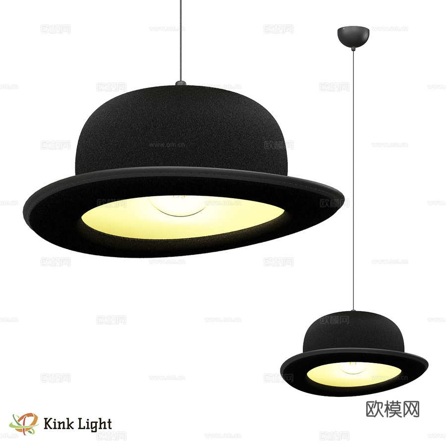 Charlie黑色吊灯07614-1.19 OM3d模型下载