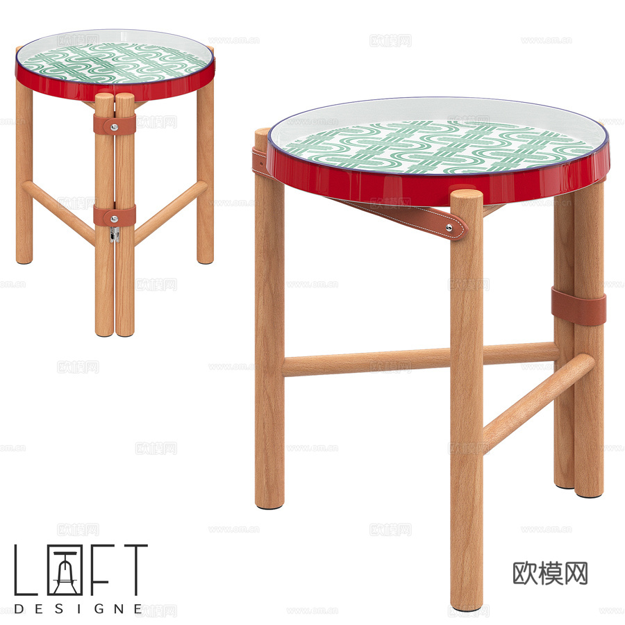 LoftDesigne 60872款咖啡桌3d模型下载