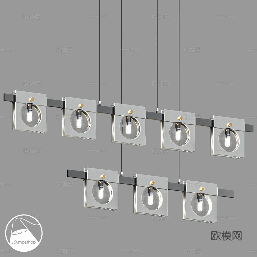 LampsShop.ru L1791 吊灯 灯卡3d模型下载