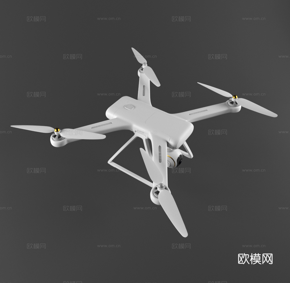 现代无人机飞行器3d模型下载（渲染图3）