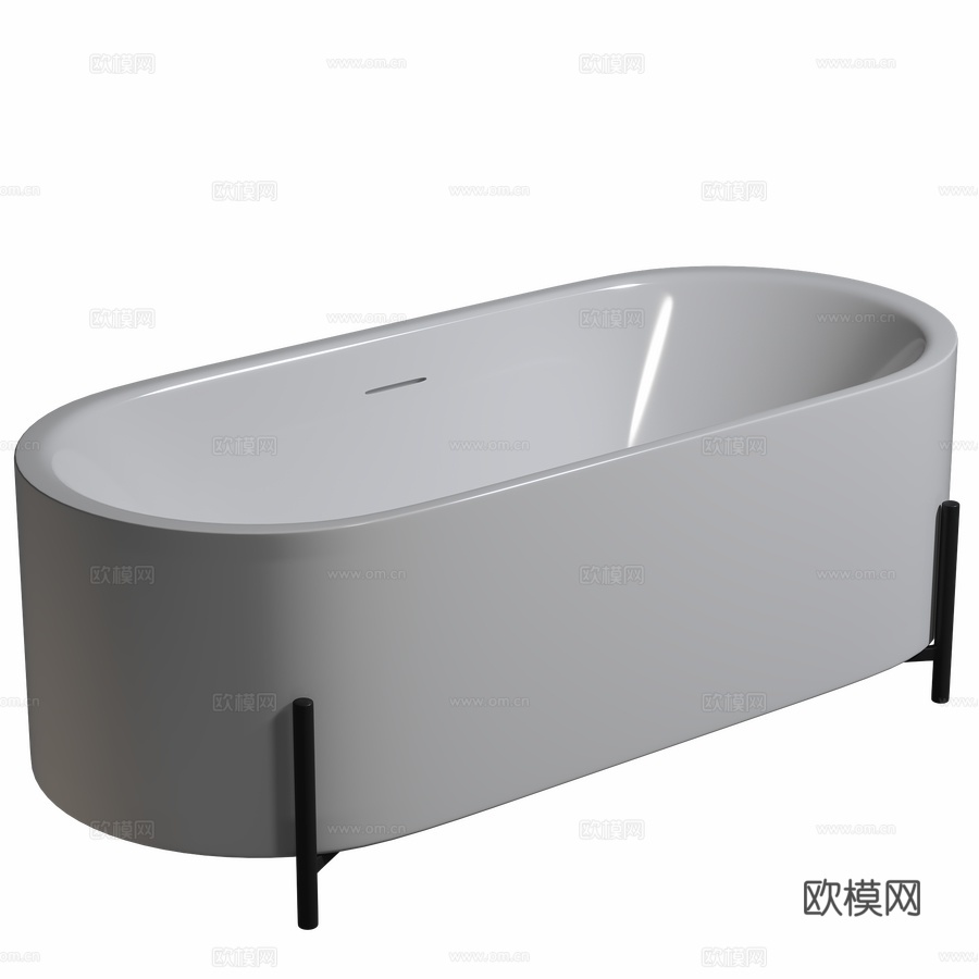 亚克力浴缸 ABBER AB94433d模型下载