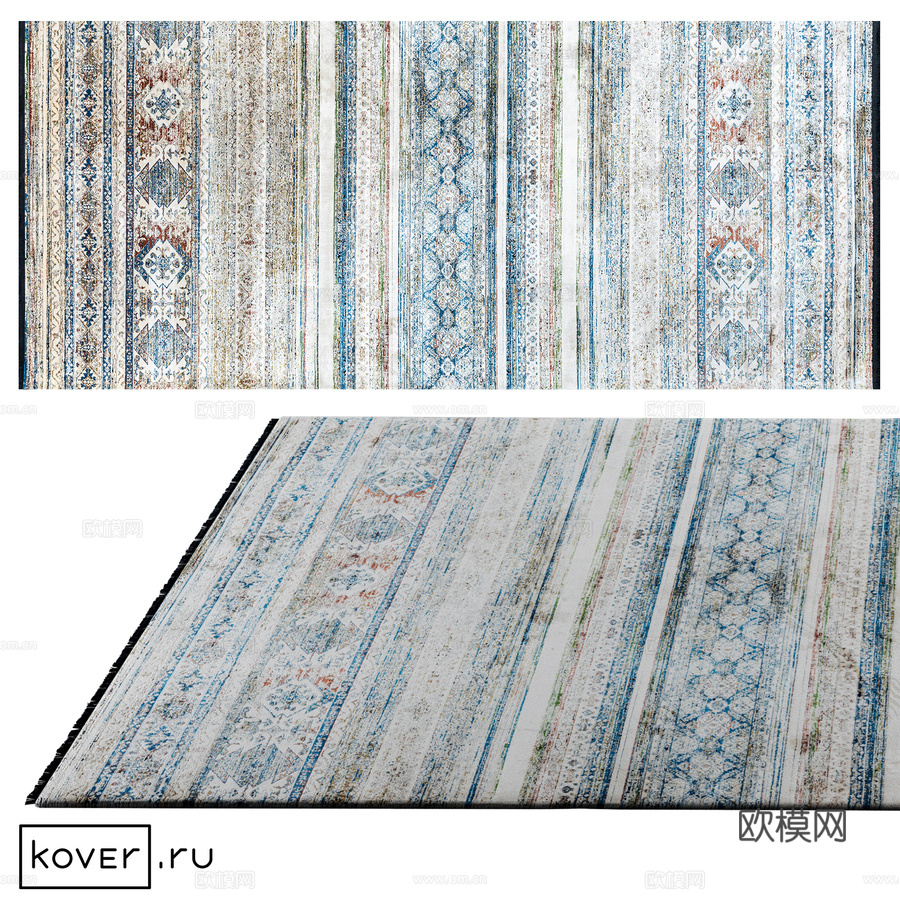 地毯 PIETRA M454K-CRE-DBLU Art d3d模型下载