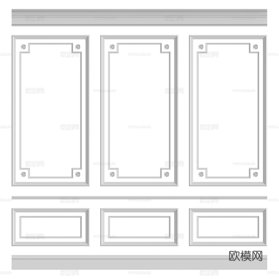 墙面装饰组合 No. 943d模型3d模型下载