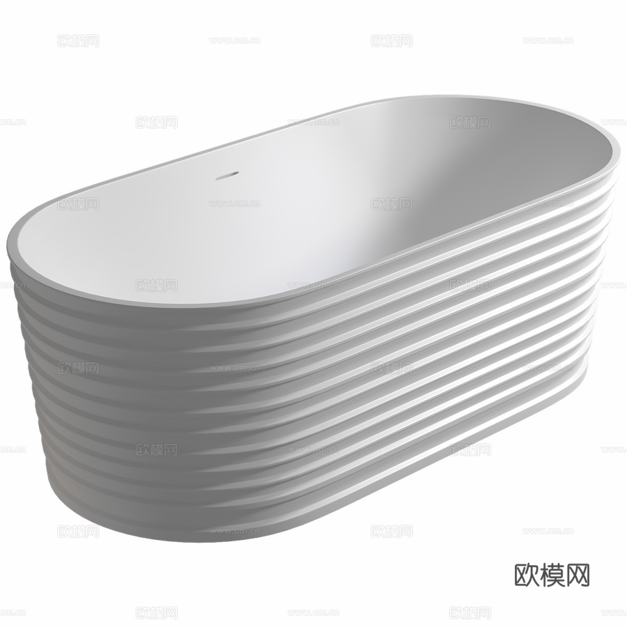 人造石浴缸 ABBER Stein AS96503d模型下载