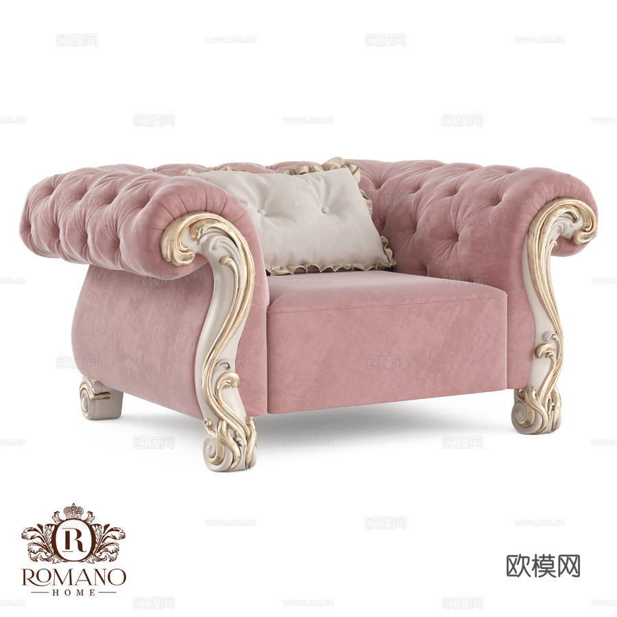 (OM) 丹尼尔·罗曼诺家居扶手椅3d模型下载