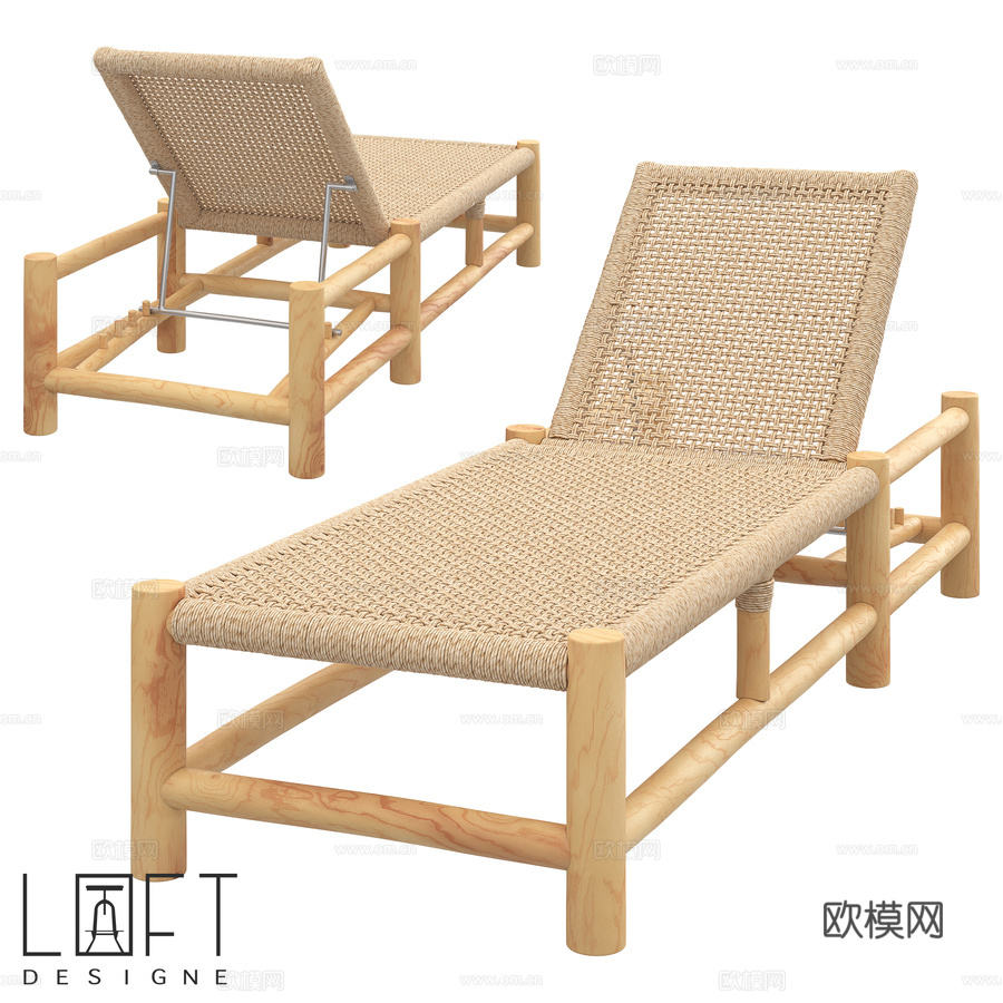 LoftDesigne 1583款躺椅3d模型下载