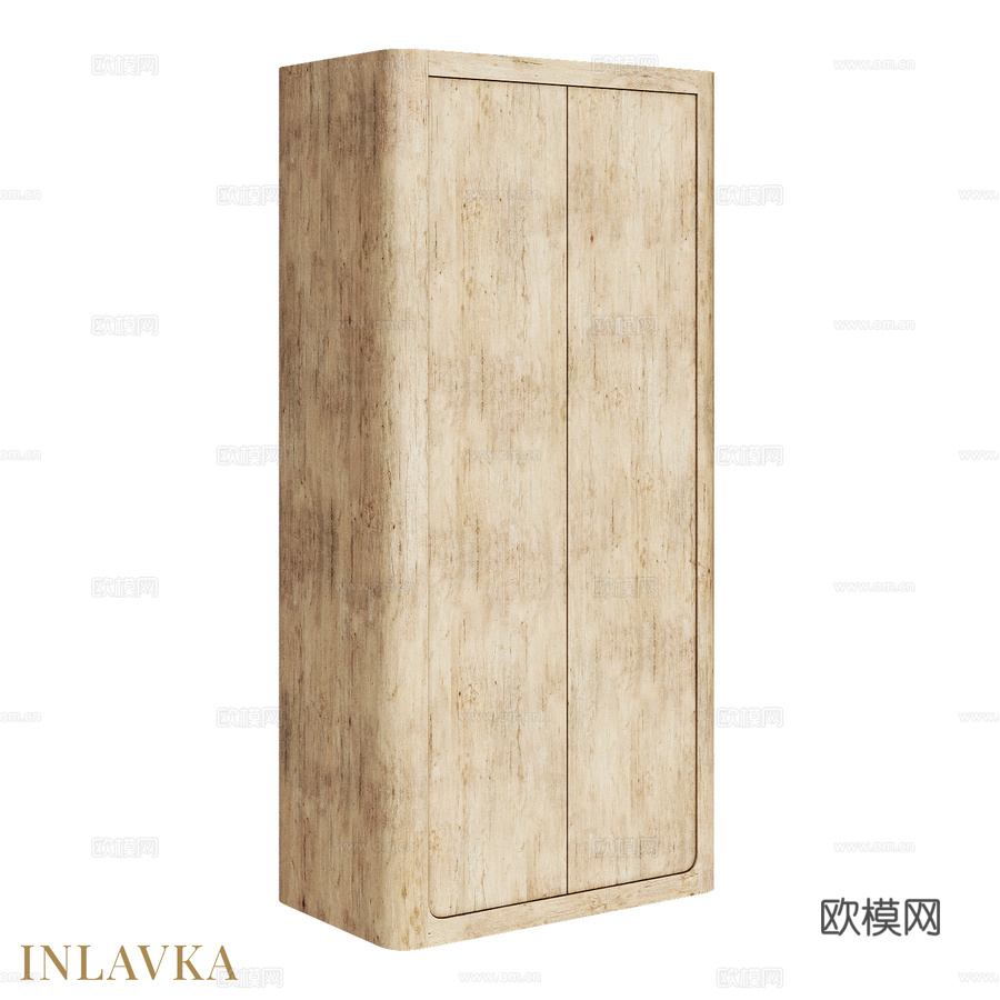 OM现代风格双门衣柜3d模型下载