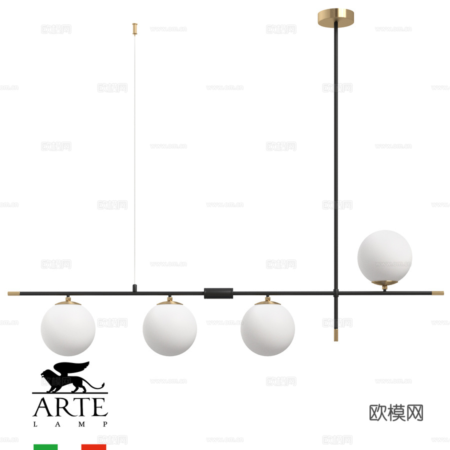 ARTE灯具OM A2225SP-4BK3d模型下载