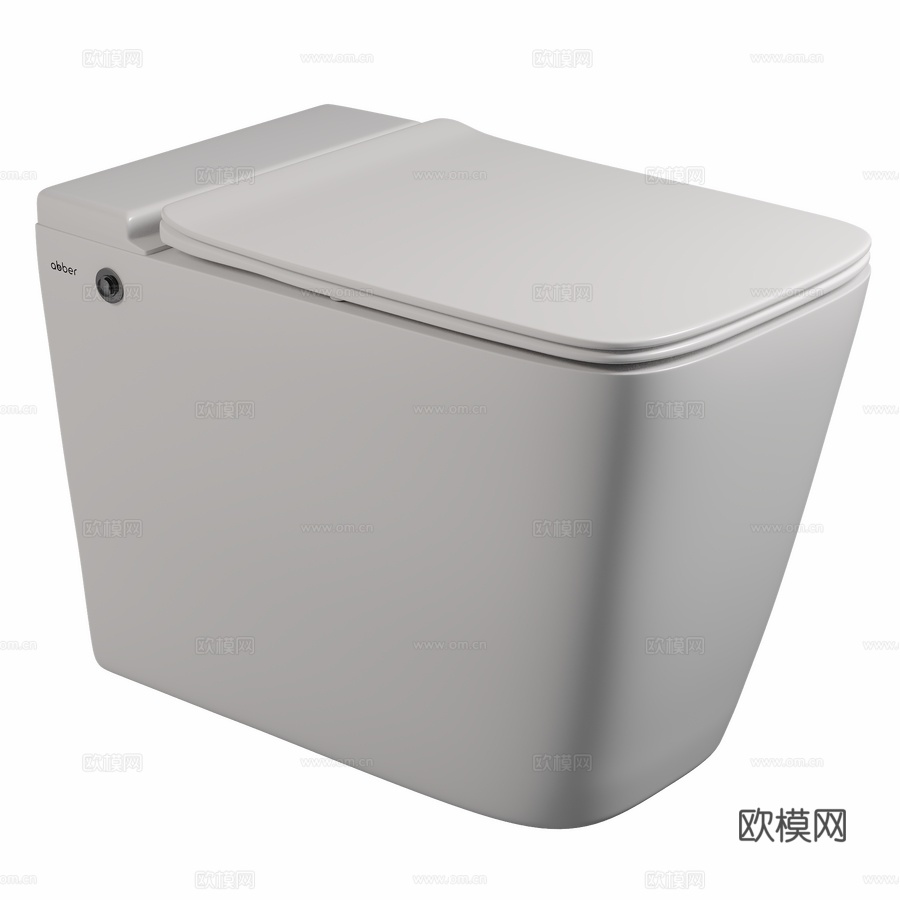 ABBER Rechteck AC1213 壁挂式马桶，白色3d模型下载