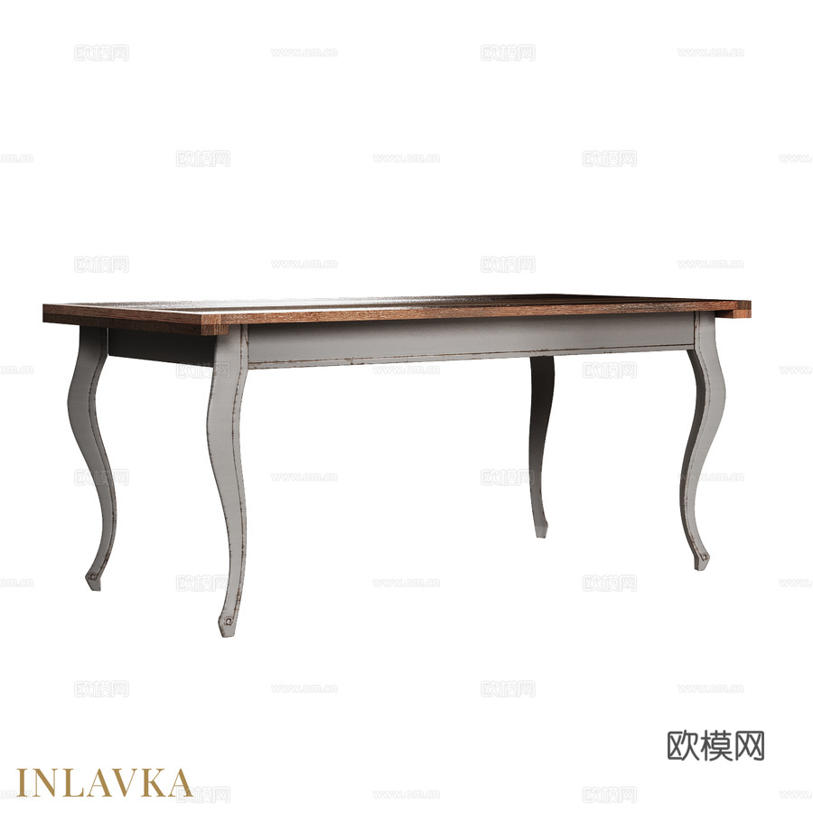 OM折叠餐桌180 280x90厘米乡村风3d模型下载