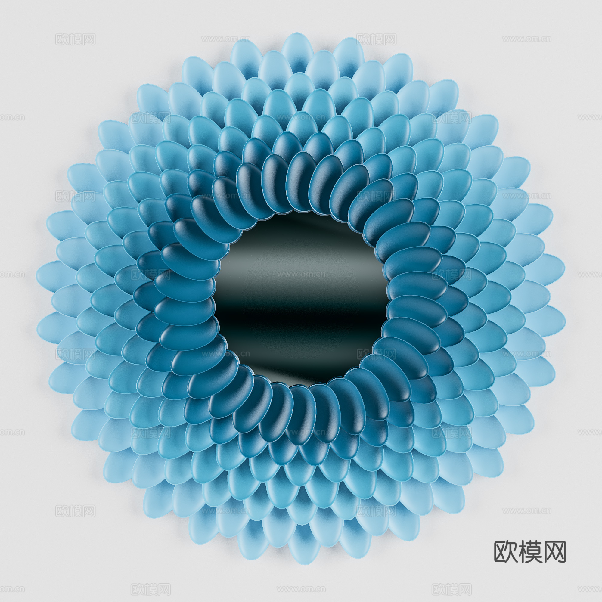 陈设 墙绘 镜子墙饰3d模型下载（渲染图1）