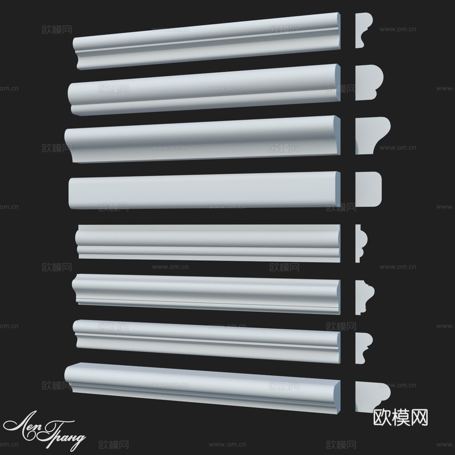 LepGrand光滑装饰线条。37号套装3d模型下载