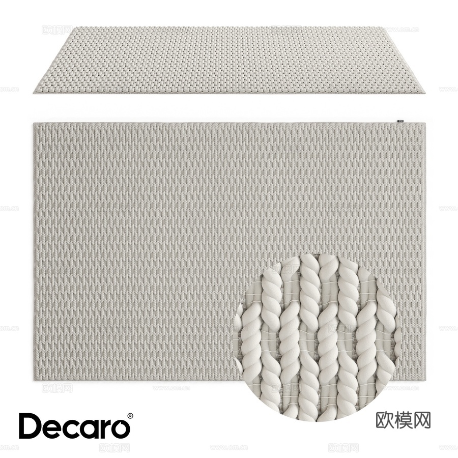 羊毛地毯 Decaro Rugs D110011 尺寸 1.3d模型下载