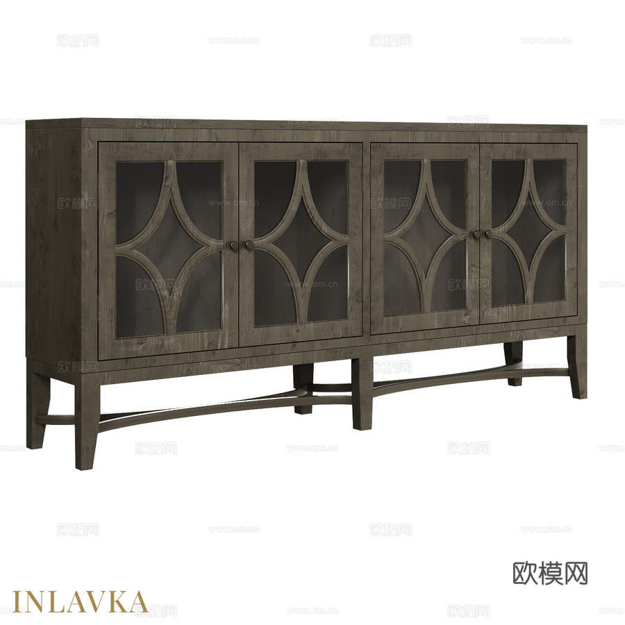 OM现代风格四门梳妆台3d模型