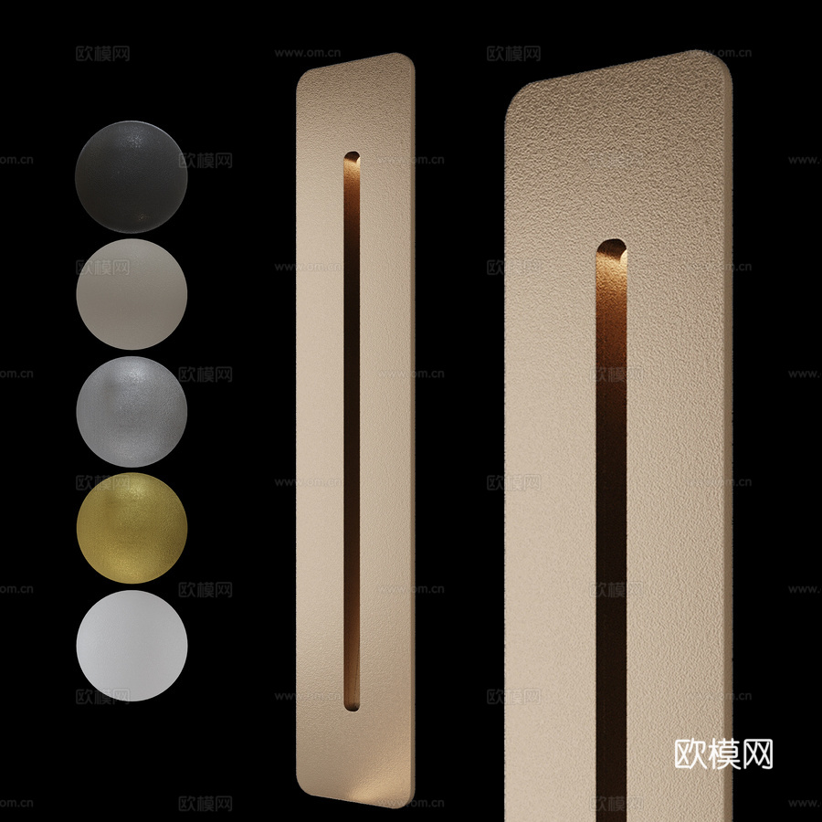 阶梯灯 Steps S1728-BR-WW. 青铜楼梯灯3d模型下载