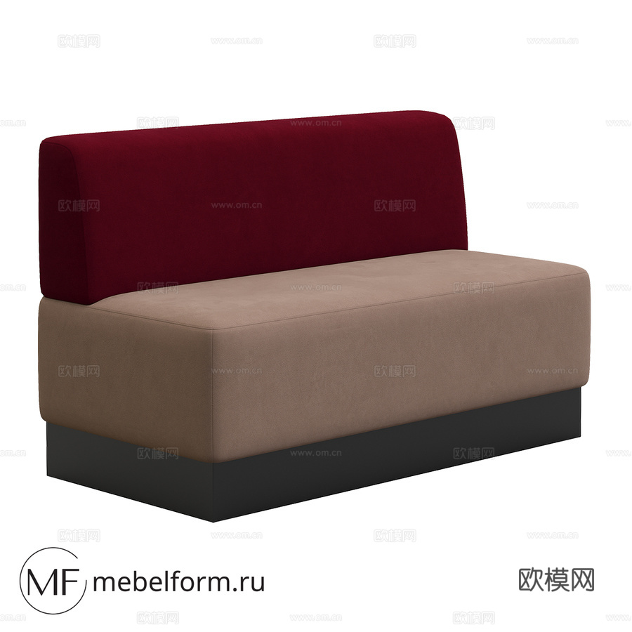 带基座的OM沙发Emilia3d模型下载