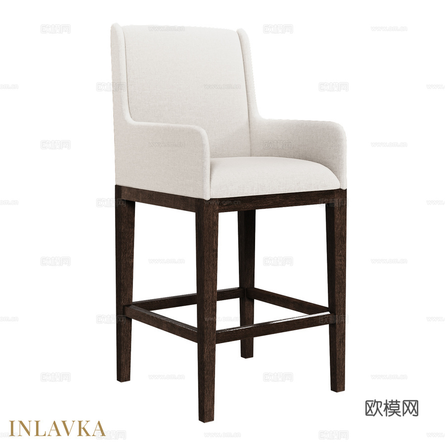 极简风格带扶手OM吧凳3d模型下载