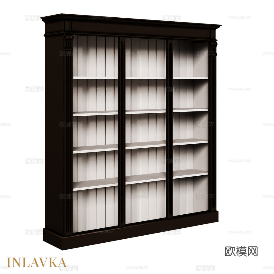 OM经典开放式书架3d模型下载