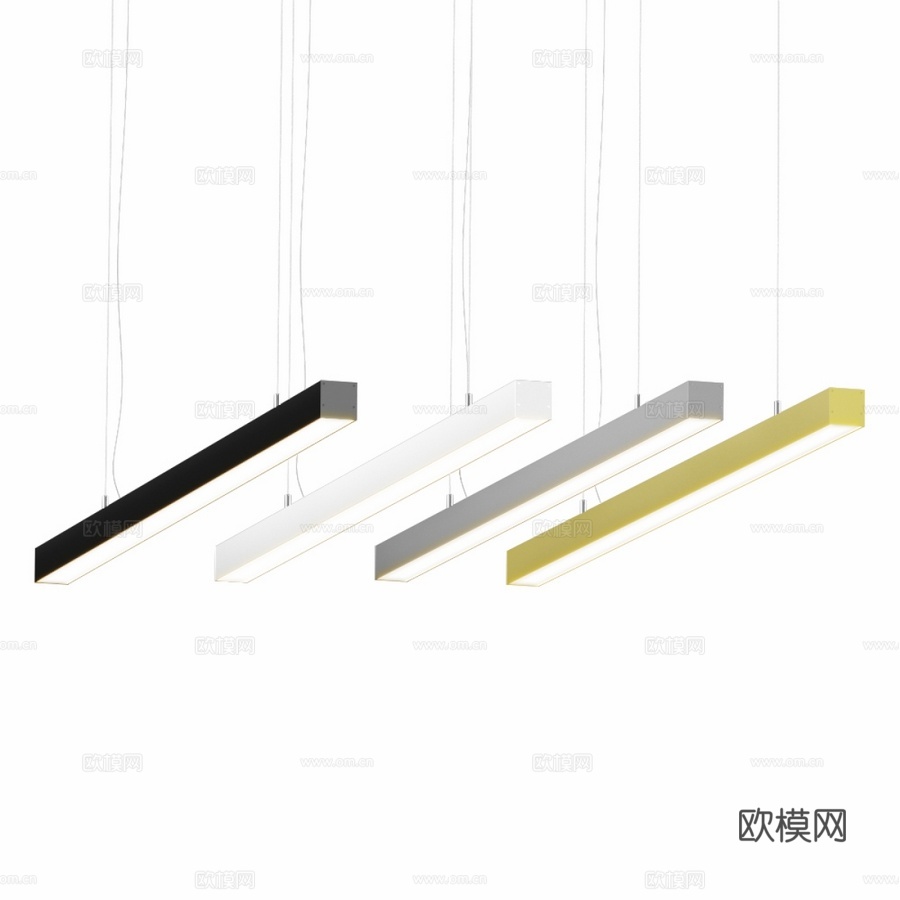 OM线性LED灯具35x353d模型下载