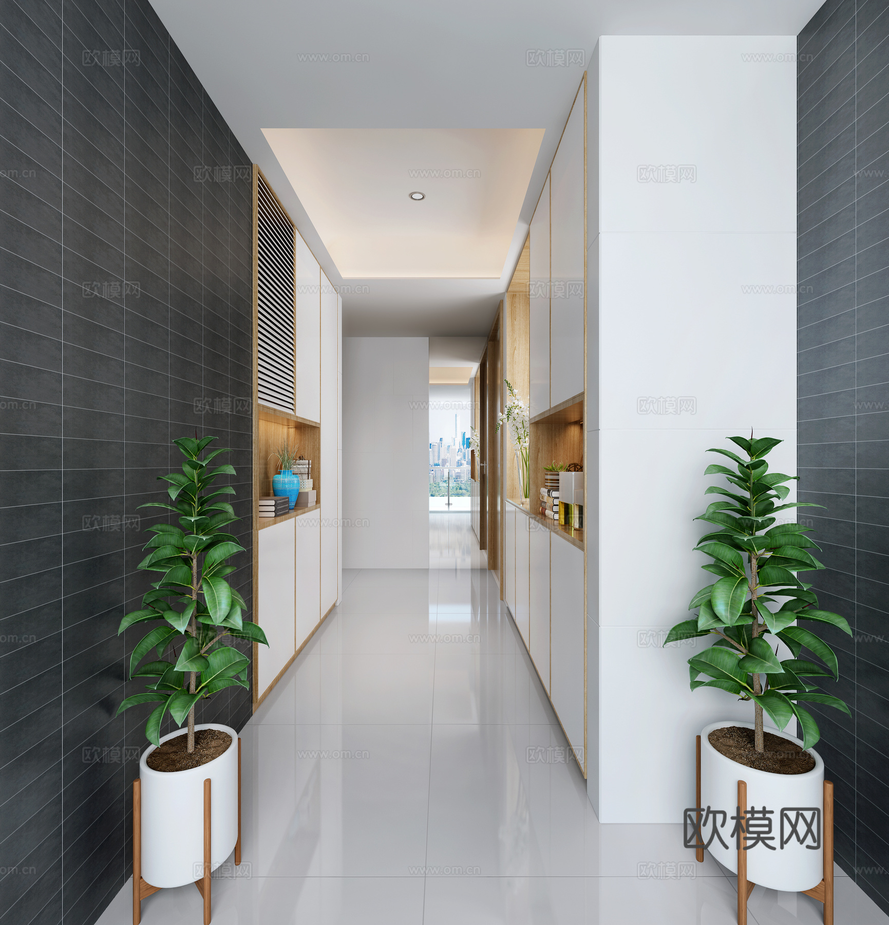 现代玄关3d模型下载（渲染图1）