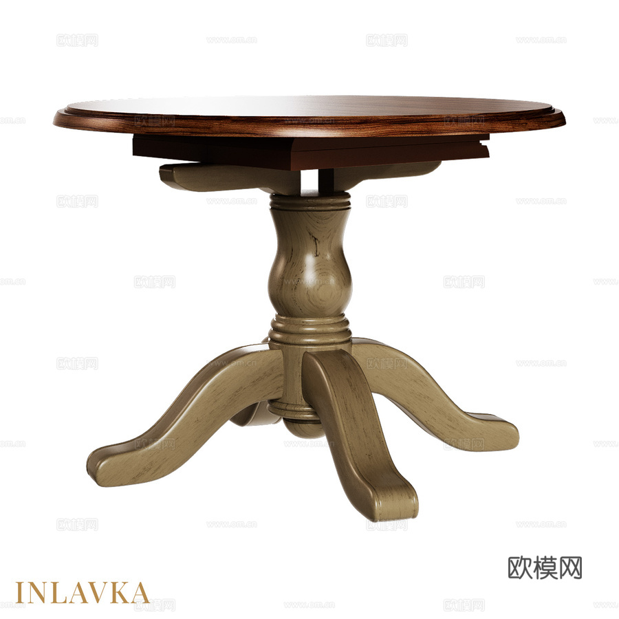 OM经典款伸缩餐桌3d模型下载