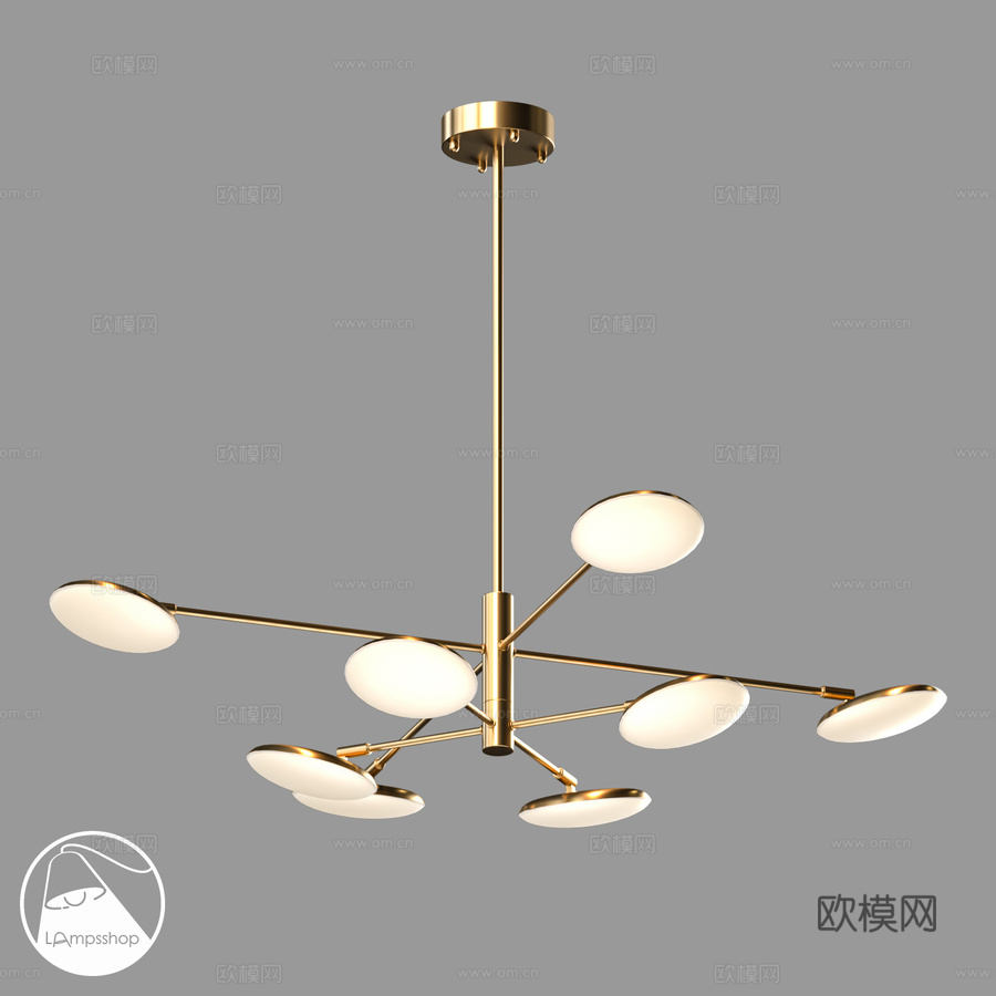 LampsShop.ru L1698 激光达彻吊灯3d模型下载