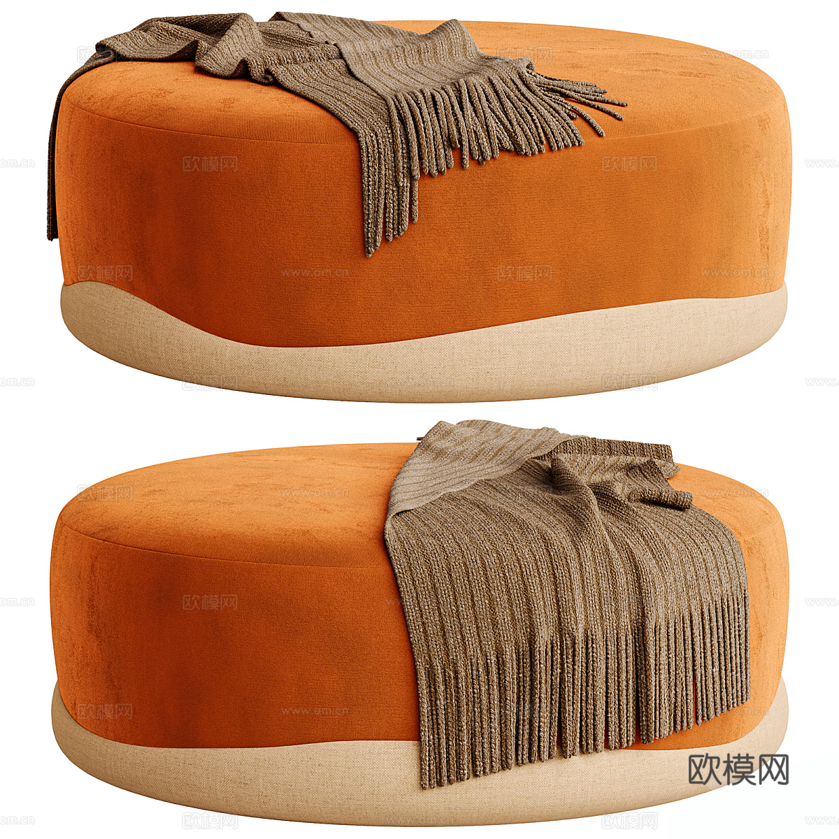 现代沙发凳 矮凳su模型