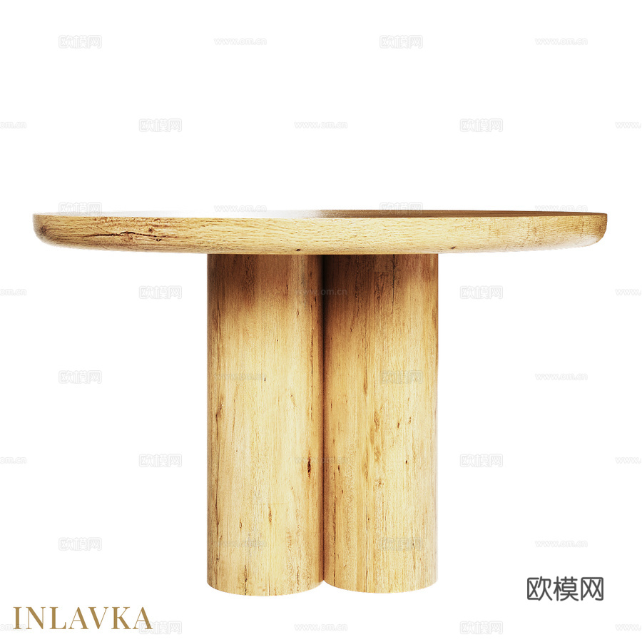 OM现代风格圆形餐桌3d模型下载