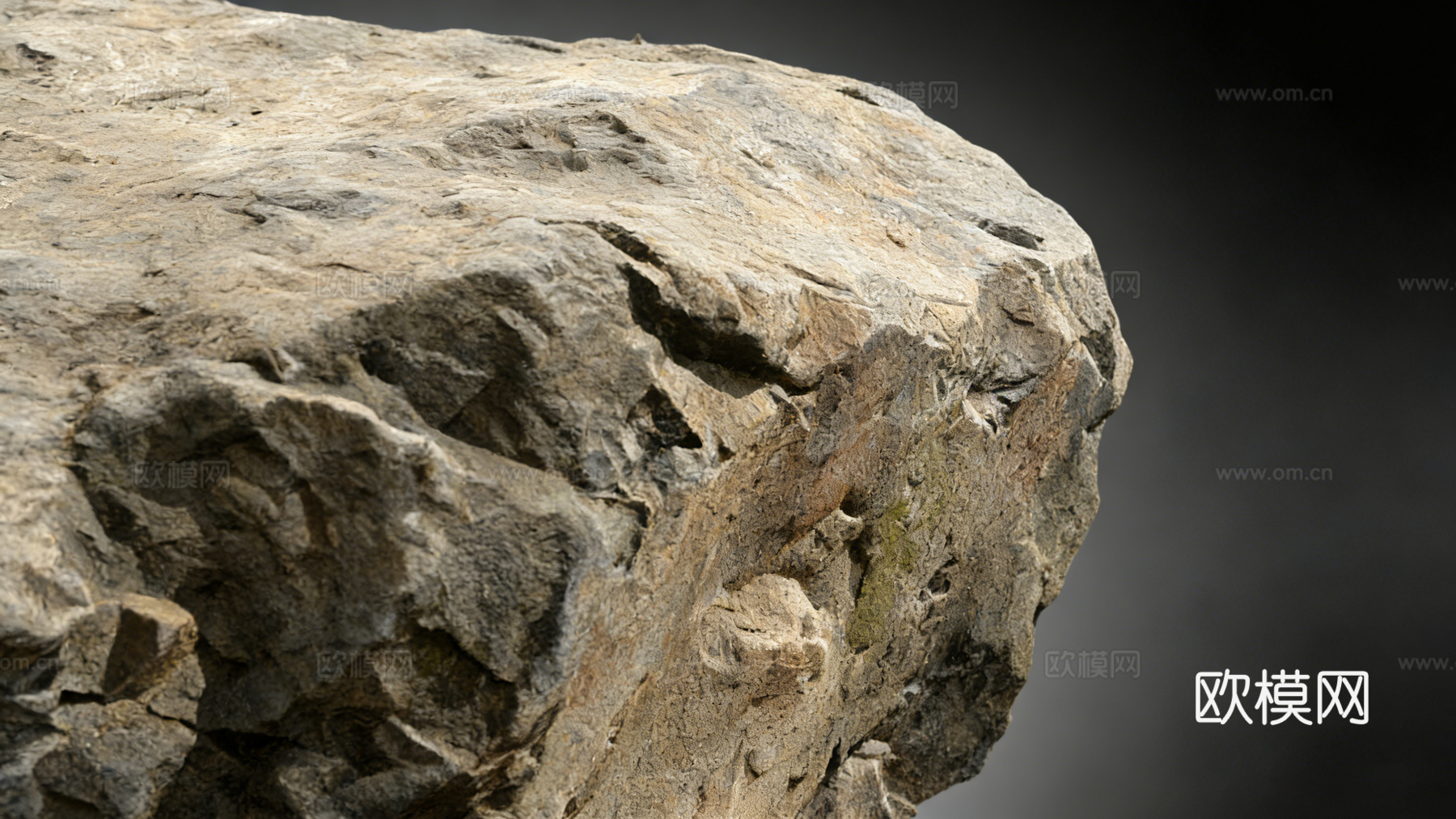 风化岩石​   破损岩石​  老旧石头 游戏环境su模型