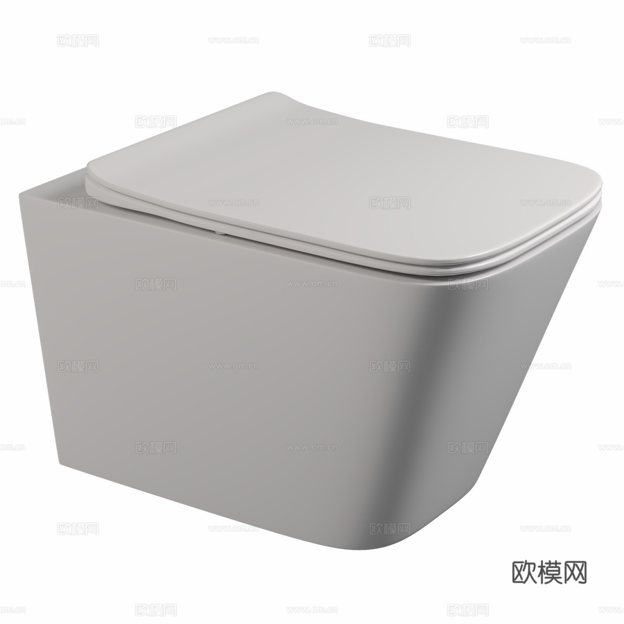 ABBER Rechteck AC1201 壁挂式马桶3d模型下载