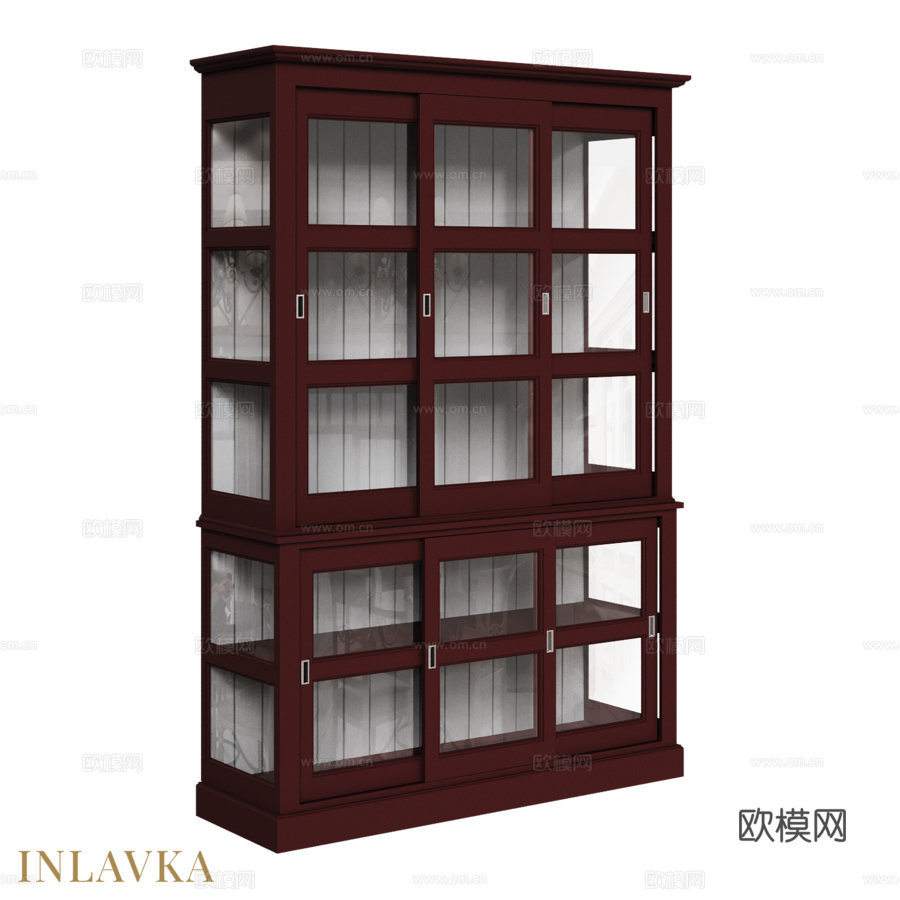 OM Glass 六门滑动玻璃柜3d模型