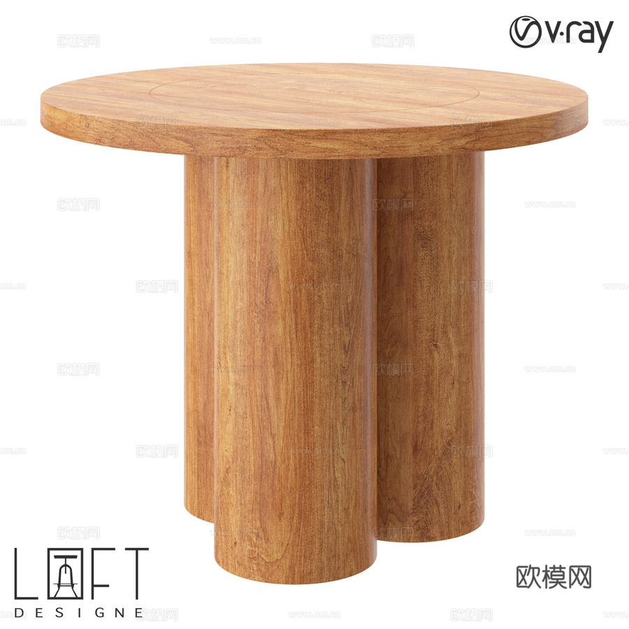 咖啡桌 LoftDesigne 6708 型号3d模型下载