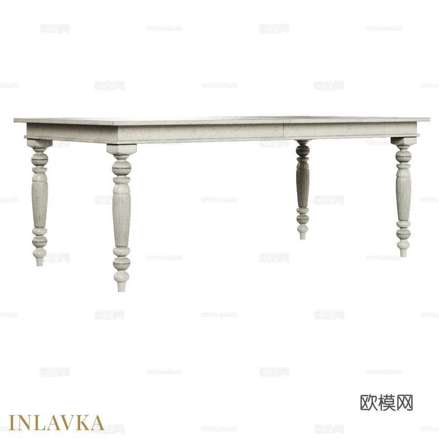 OM折叠餐桌198厘米美式风格3d模型