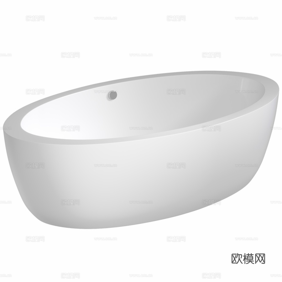 亚克力浴缸ABBER AB9206白色3d模型下载