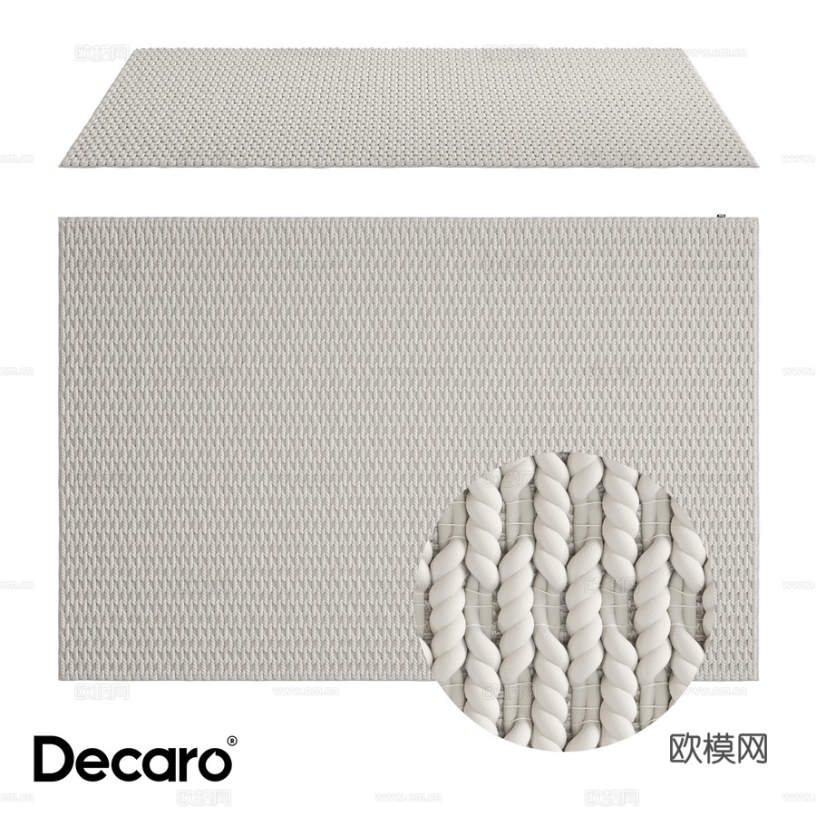 羊毛地毯 Decaro Rugs D110011 尺寸 23d模型下载