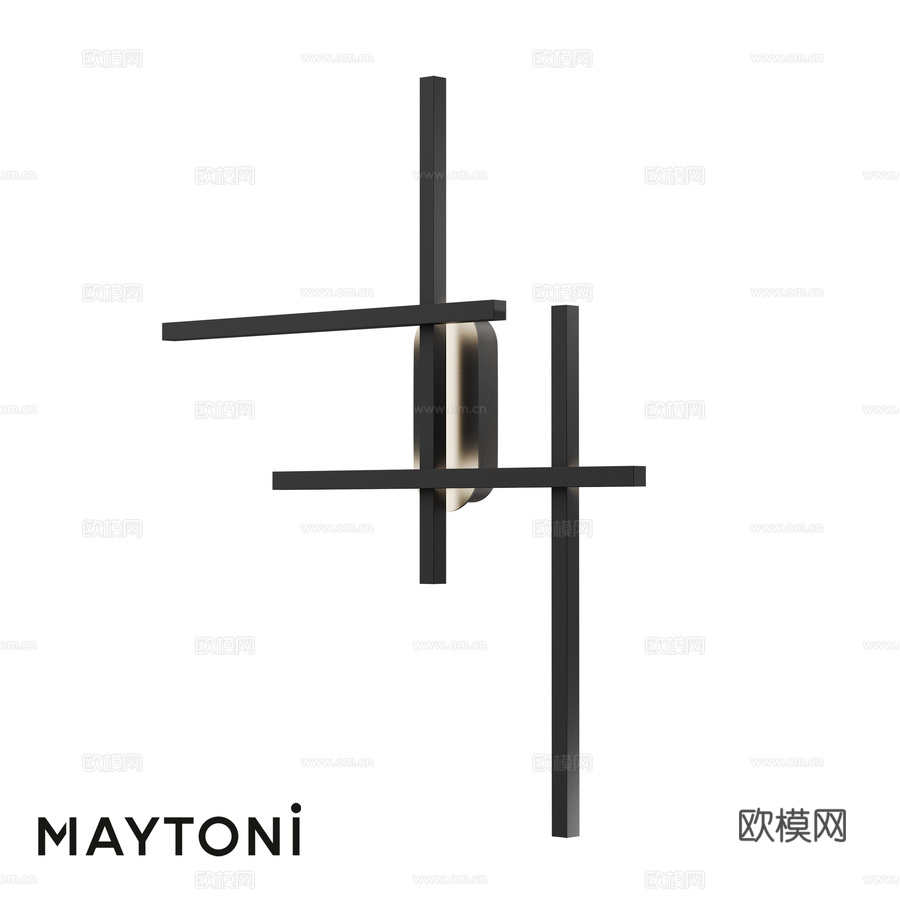 壁灯（壁龛灯）光环 MOD248WL-L24BK3d模型下载