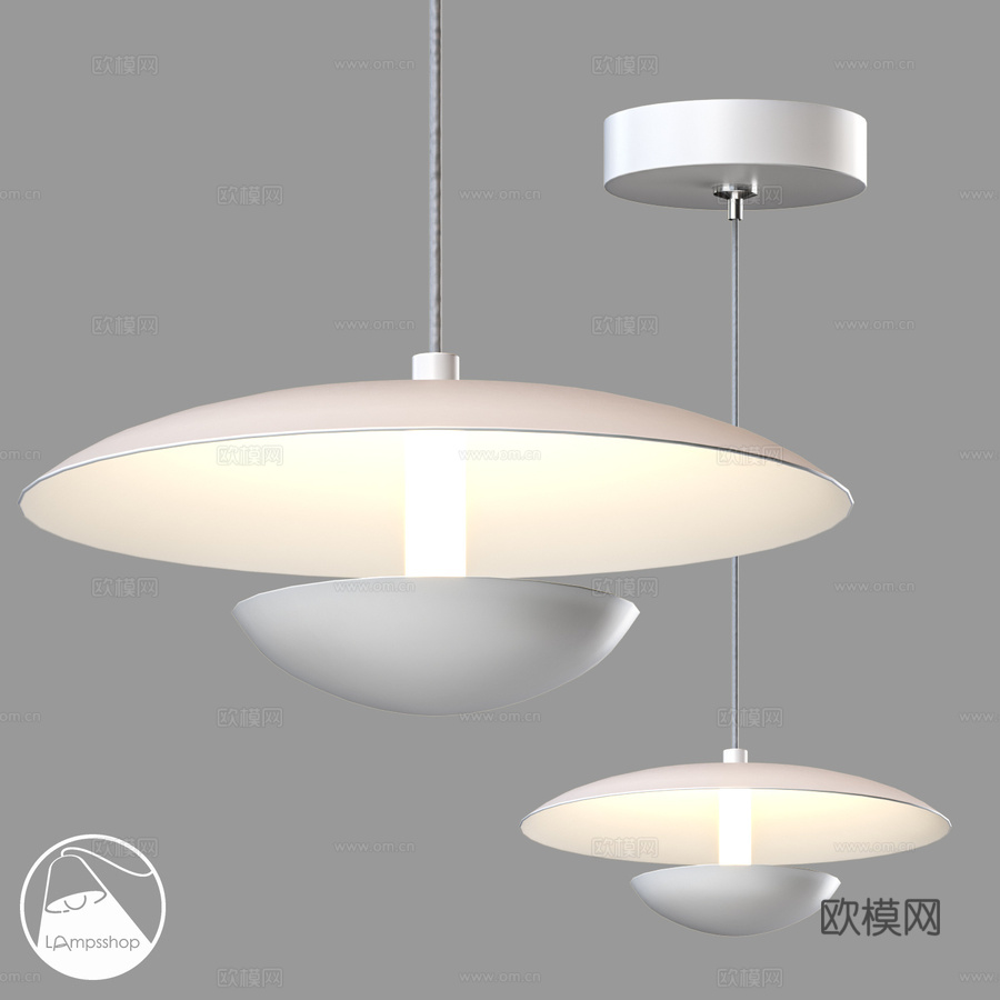 LampsShop.ru PDL2520 现代扁平吊灯3d模型下载