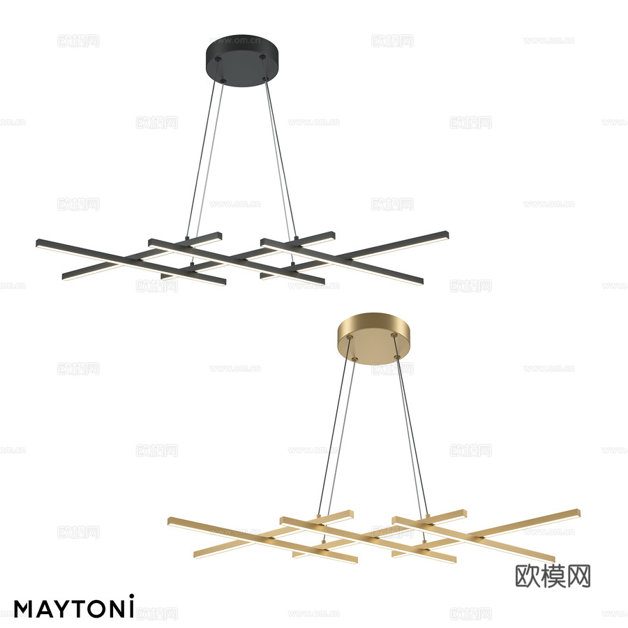 吊灯光环 MOD244PL-L50BK; MOD244PL-3d模型下载