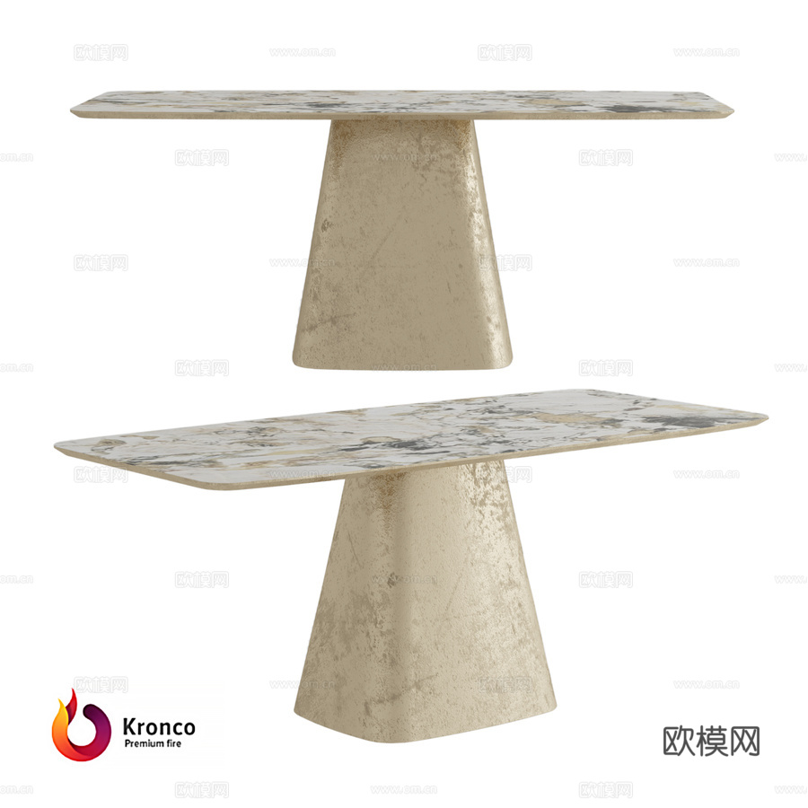 克朗科贝克斯餐桌3d模型下载