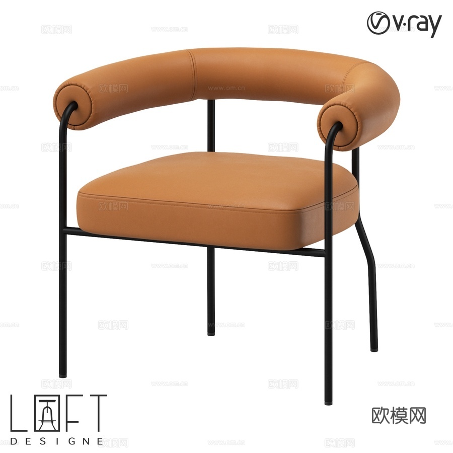 LoftDesigne 37011型号椅子3d模型下载