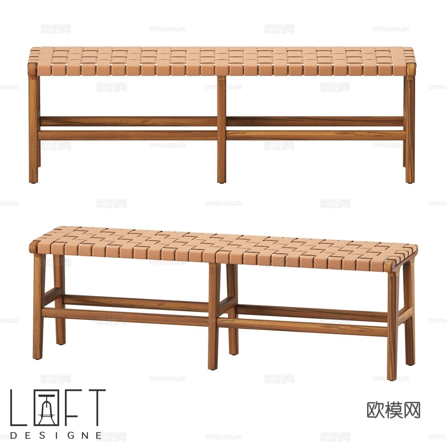 Bench LoftDesigne 1581型号长凳3d模型下载